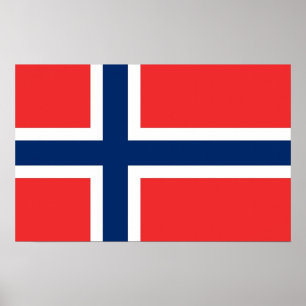 Canvas Print with Flag of Norway