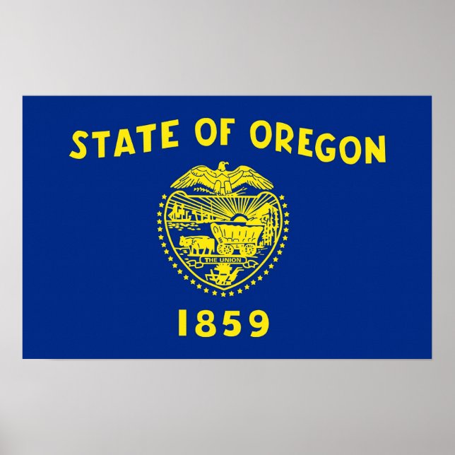 Canvas Print with Flag of Oregon, U.S.A. (Front)