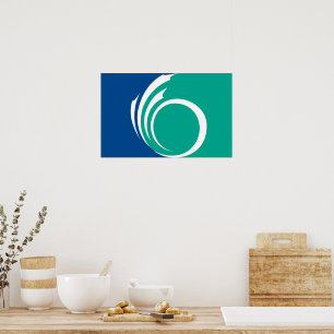 Canvas Print with Flag of Ottawa, Canada