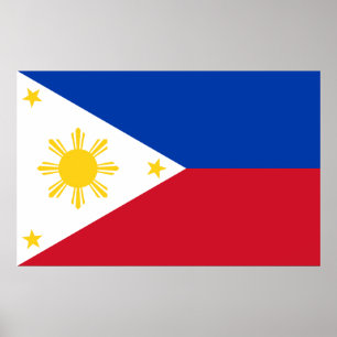 Canvas Print with Flag of Philippines