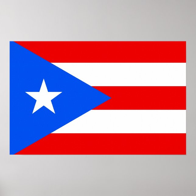 Canvas Print with Flag of Puerto Rico, U.S.A. (Front)
