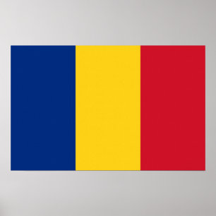 Canvas Print with Flag of Romania
