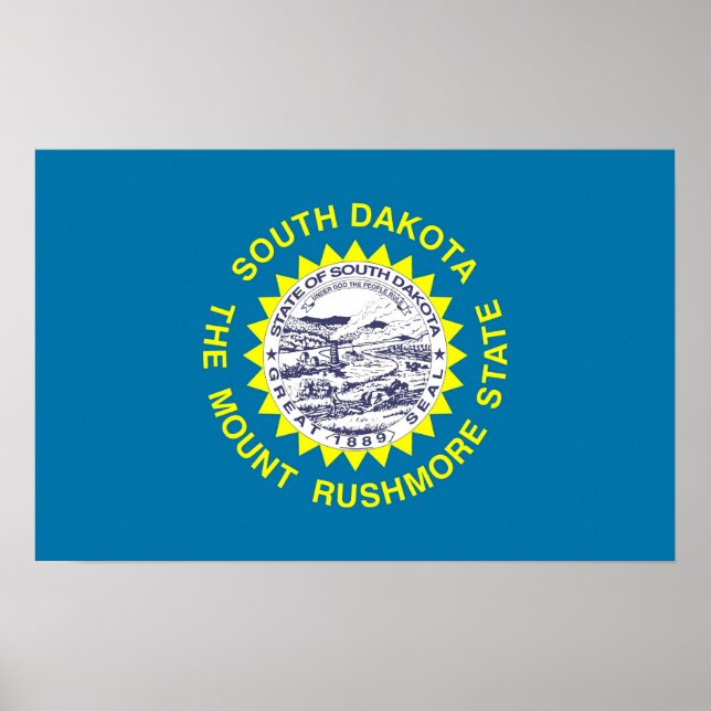 Canvas Print with Flag of South Dakota, U.S.A. (Front)