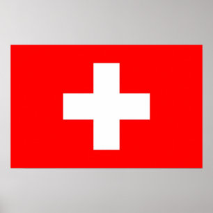 Canvas Print with Flag of Switzerland