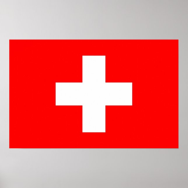 Canvas Print with Flag of Switzerland (Front)