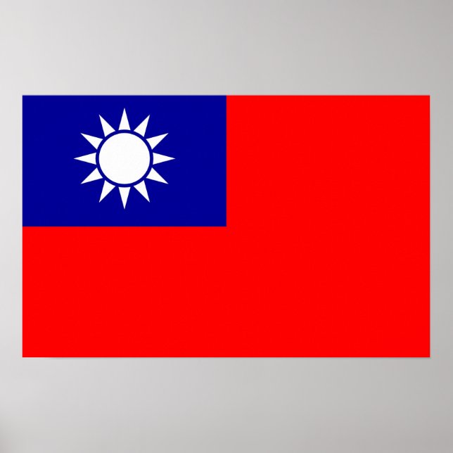 Canvas Print with Flag of Taiwan (Front)