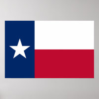 Canvas Print with Flag of Texas, U.S.A.