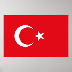 Canvas Print with Flag of Turkey