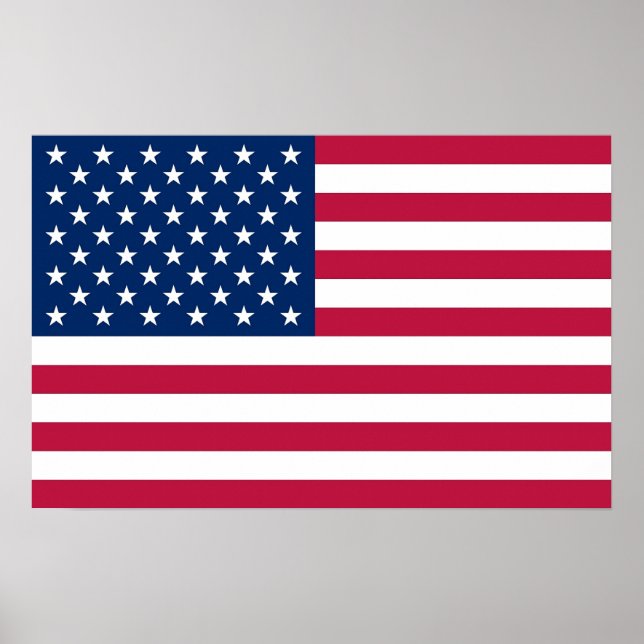 Canvas Print with Flag of U.S.A. (Front)