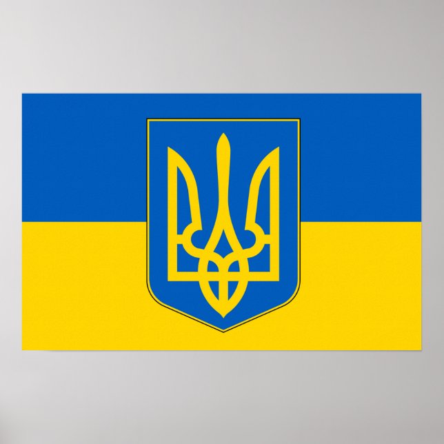 Canvas Print with Flag of Ukraine (Front)