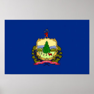 Canvas Print with Flag of Vermont, U.S.A.