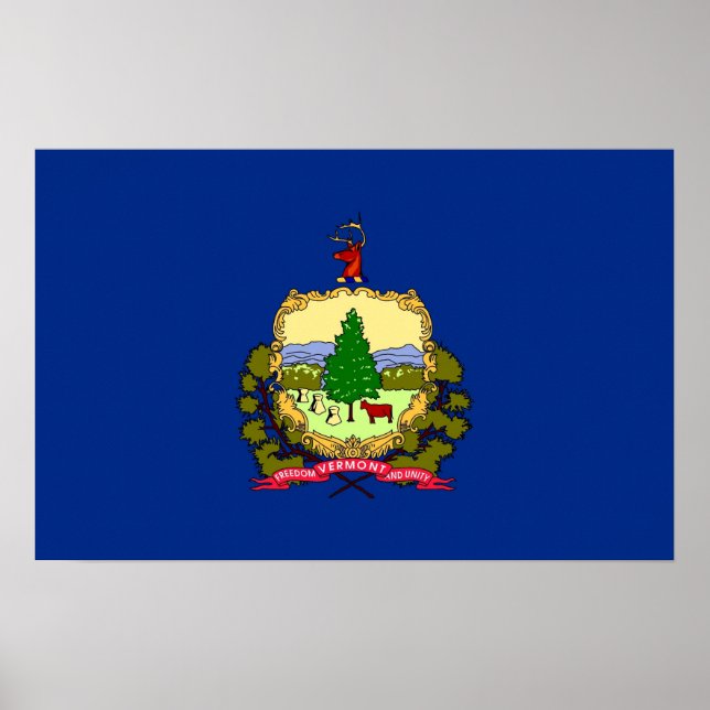 Canvas Print with Flag of Vermont, U.S.A. (Front)