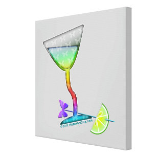 CANVAS PRINTS - BUTTERFLY MARTINI ART