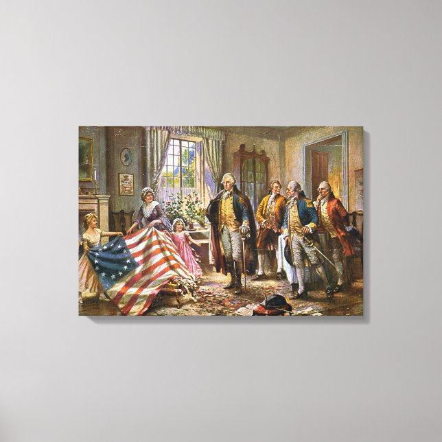 Canvas The Birth of Old Glory Percy Moran Print (Front)