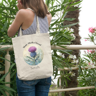 Canvas Thistle Tote Bags, Scotland Tote
