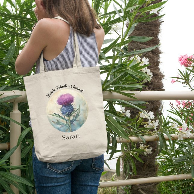 Canvas Thistle Tote Bags, Scotland Tote Bag (Creator Uploaded)