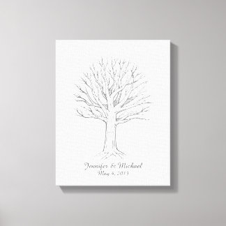 Canvas Thumbprint Tree Guestbook