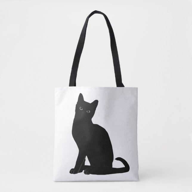 Canvas tote cat design bag (Front)