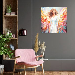 Canvas Wall Art Bright Abstract Angel 