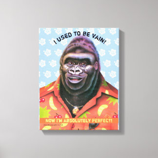 Canvas wall art Smiling Vain Gorilla.