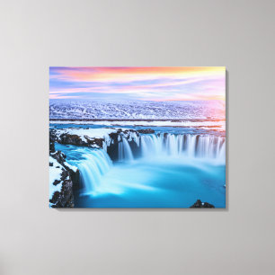 Canvas Wall Art-Waterfall-Iceland Print