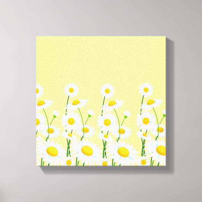 Canvas Wall Art-White Daisies Print (Front)