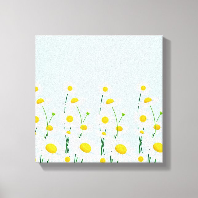 Canvas Wall Art-White Daisies Print (Front)