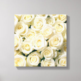 Canvas Wall Art-White Roses Print