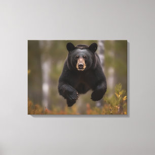 Canvas Wall Art-Yellowstone Black Bear Print