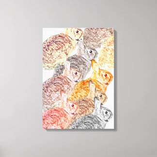 Canvas: Wild about Rabbits Canvas Print