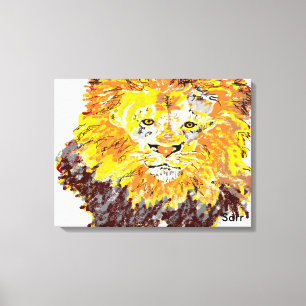 Canvas Wrap 24" x 18", 1.5", Single Lion Print