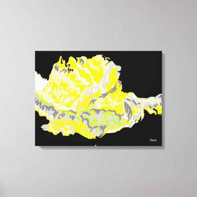 Canvas Wrap/ Yellow Rose Print (Front)