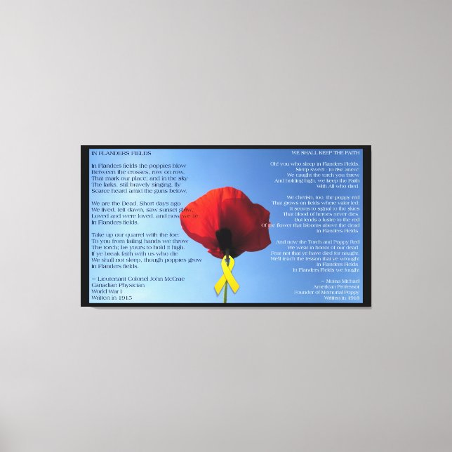 Canvas - Wrapped - Memorial Day Poppy (Front)