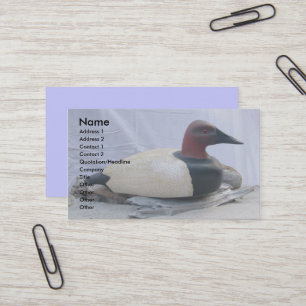 Canvasback Decoy #1 Business Cards