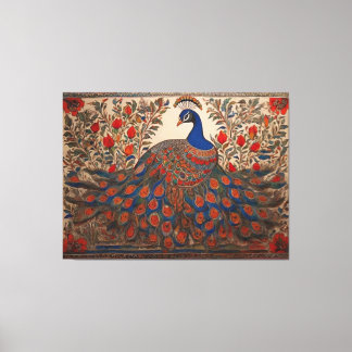 CanvasPeacock: Madhubani Art Masterpieces Canvas Print