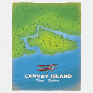 Canvey island,Essex Endland map Fleece Blanket