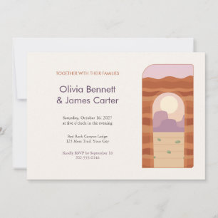 Canyon Arch Red Rock Desert Wedding Invitation
