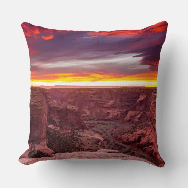 Canyon de Chelly, sunset, Arizona Cushion (Front)