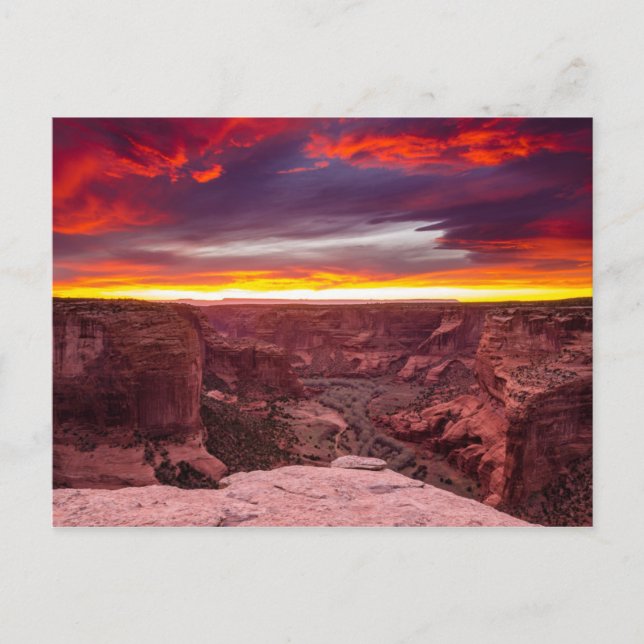 Canyon de Chelly, sunset, Arizona Postcard (Front)