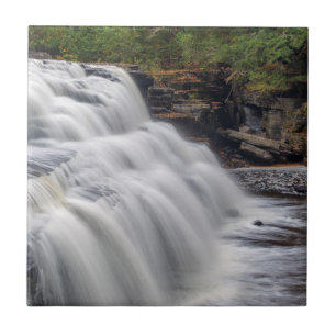 Canyon Falls On The Sturgeon River Near L'Anse Tile