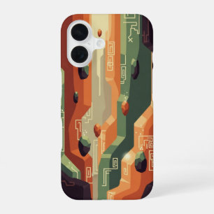 Canyon Fantaisie Pixel-Arcade Vintage iPhone 16 Case
