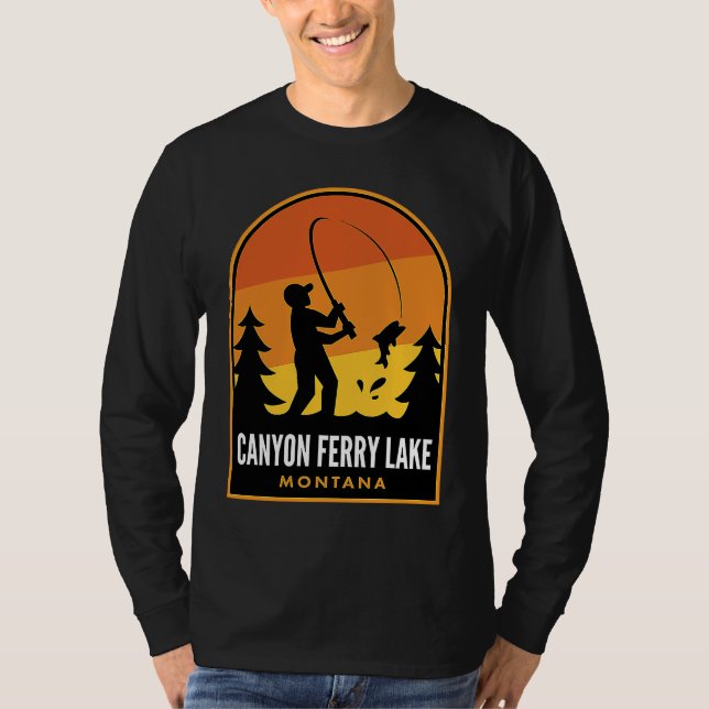 Canyon Ferry Lake Montana Fishing T-Shirt (Front)