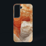 Canyon Flame Layers Phone Case<br><div class="desc">Inspired by sandstone canyons,  this design features fluid earthy layers in vivid rust and beige,  creating a bold desert statement.</div>