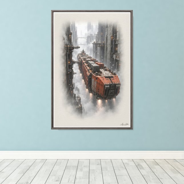 Canyon Freighter Canvas Print (Insitu(Wood Floor))