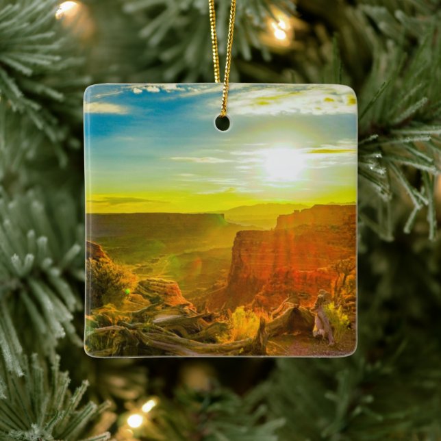 Canyon lands National Park Moab Utah Ceramic Ornament (Tree)
