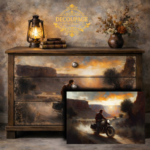 Canyon Motorcycle Journey Decoupage Tissue Paper