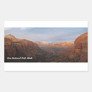 Canyon Overlook Zion National Park, Utah Rectangular Sticker
