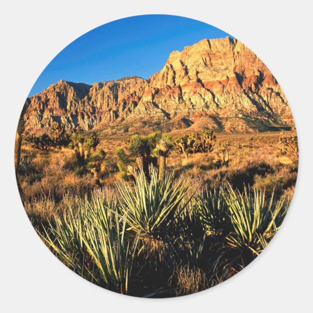 Canyon Red Rock Nevada Classic Round Sticker (Front)