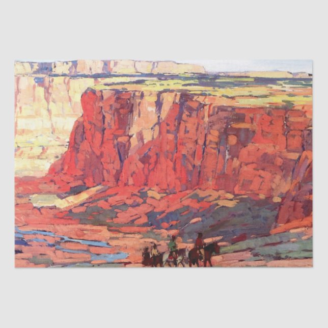 “Canyon Riders” Western art by Edgar Payne Tissue Paper (Front)