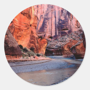 Canyon River Bend Paria Classic Round Sticker